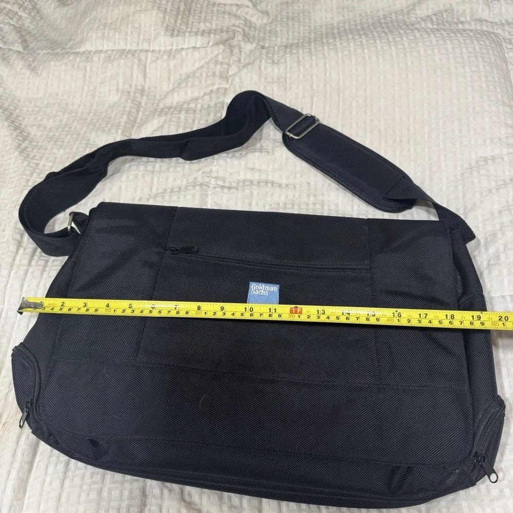 Vintage Goldman Sachs Laptop Messenger Bag Canvas Shoulder Black Travel